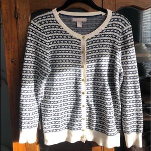 Banana Republic Nautical Button Down Cardigan Sz S